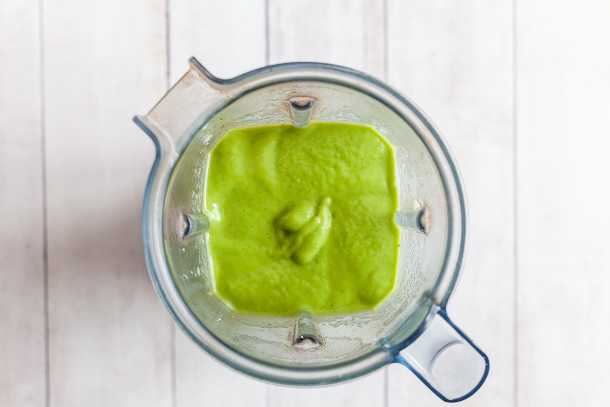 Broccoli smoothie recipe blended. 